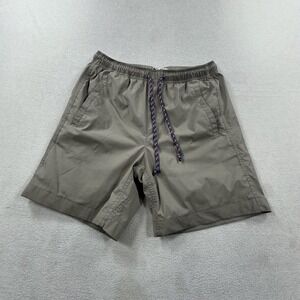 Alex Mill Shorts Mens Small Beige Mesh Lined Elastic Waist Drawstring Hiking